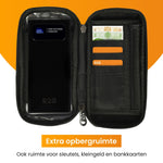 R2B® Robuuste Telefoonhouder Fiets Waterdicht + Powerbank 10.000 mAh - Model Leiden - Novafietsen.nl