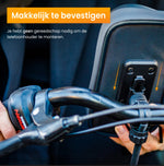 R2B® Telefoonhouder Fiets Waterdicht & Powerbank geschikt voor MagSafe - Model Den Haag - Zwart - Novafietsen.nl
