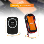 R2B® Telefoonhouder Fiets Waterdicht & Powerbank geschikt voor MagSafe - Model Den Haag - Zwart/Rood - Novafietsen.nl