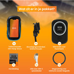 R2B® Telefoonhouder Fiets Waterdicht & Powerbank geschikt voor MagSafe - Model Den Haag - Zwart/Blauw - Novafietsen.nl