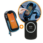 R2B® Telefoonhouder Fiets Waterdicht & Powerbank geschikt voor MagSafe - Model Den Haag - Zwart/Blauw - Novafietsen.nl