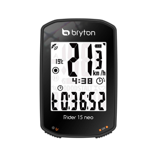 Bryton - Rider 15 Neo E GPS Fietscomputer ANT+ / Bluetooth - Novafietsen.nl