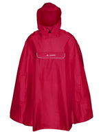 VAUDE Valdipino poncho rood - Novafietsen.nl