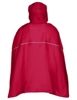VAUDE Valdipino poncho rood - Novafietsen.nl