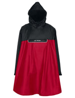 VAUDE Valero poncho rood/zwart - Novafietsen.nl