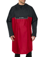 VAUDE Valero poncho rood/zwart - Novafietsen.nl