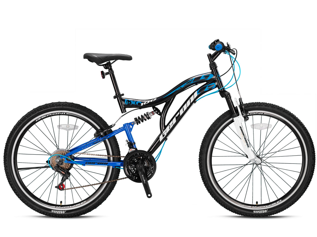 FXC 100 MTB 24" F/Szwart blauw 21sp - Novafietsen.nl