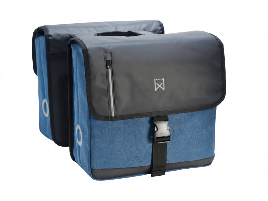 Willex Dubbele Businesstas Blauw/Zwart - Novafietsen.nl