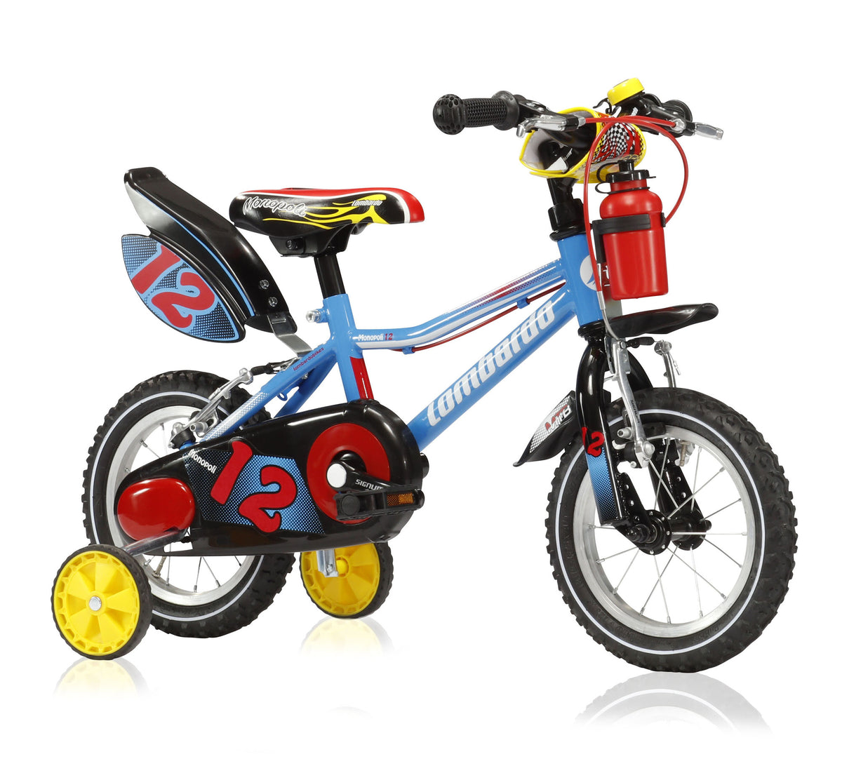 Lombardo Monopoli H blauw yellow vrijloop + 2 handrem - Novafietsen.nl