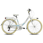 Legnano Picadilly 46 cm wiel 26 inch 6 sp wit / blauw - Novafietsen.nl