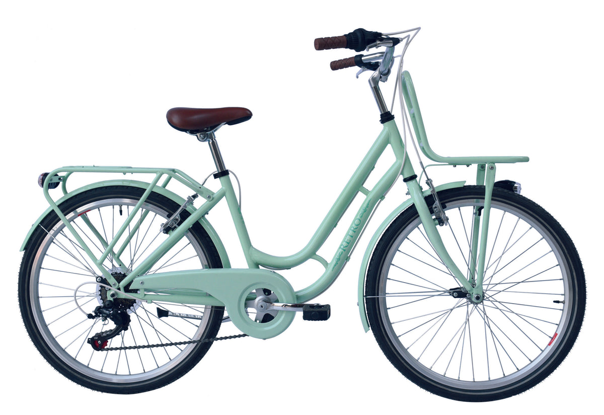 Magic Retro D 41 cm 6 speed Blue groen - Novafietsen.nl