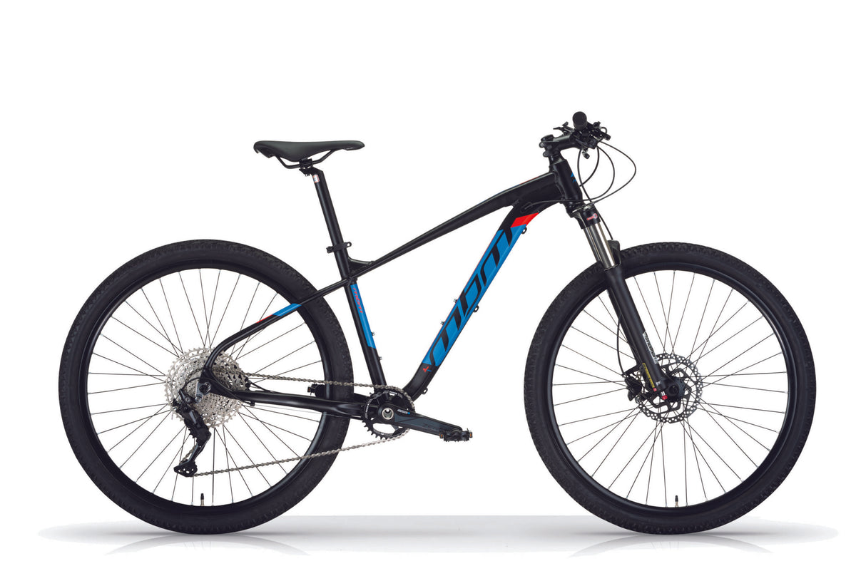 Snake MTB H 53 cm zwart blauw shimano deore 12 sp Hdisc - Novafietsen.nl