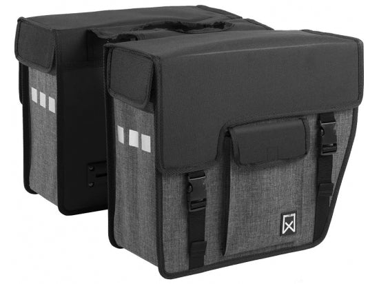 Willex Dubbele Shopper Zwart/Antraciet - Novafietsen.nl