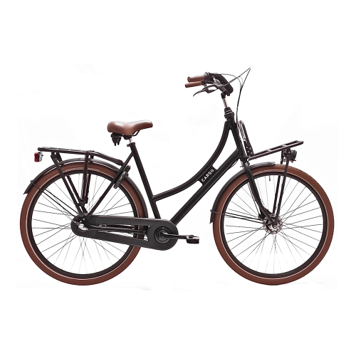 Avalon Cargo Dames 573 spRollerbrakeMatzwart - Novafietsen.nl