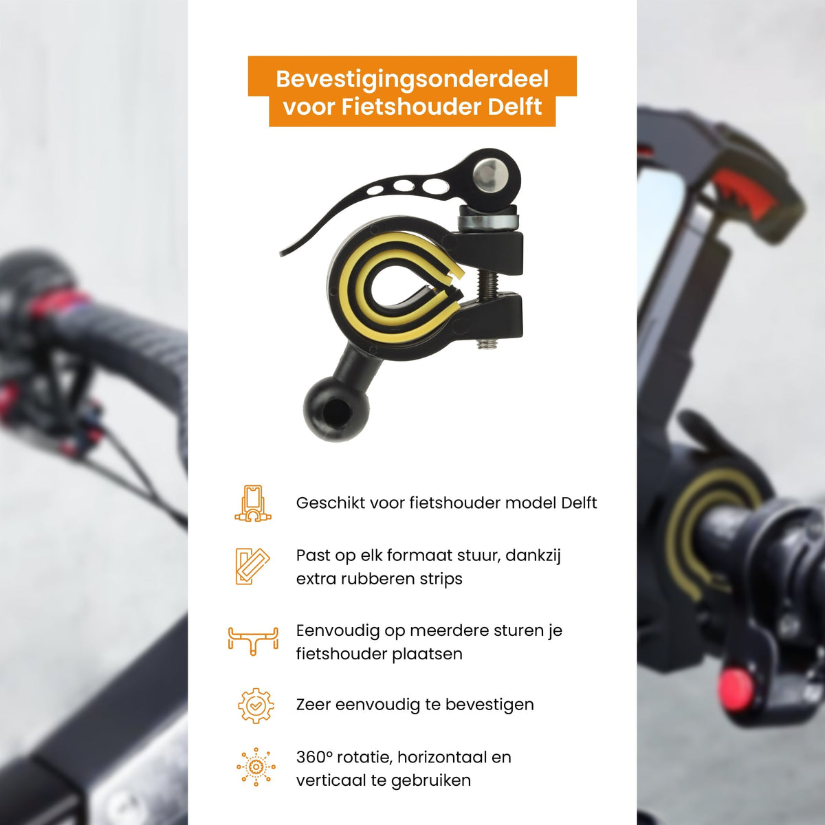 R2B Bevestigingsonderdeel voor Fietshouder model Delft - Novafietsen.nl