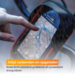 R2B® Telefoonhouder Fiets Waterdicht & Powerbank geschikt voor MagSafe - Model Den Haag - Zwart/Rood - Novafietsen.nl