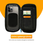 R2B® Telefoonhouder Fiets Waterdicht & Powerbank geschikt voor MagSafe - Model Den Haag - Zwart/Blauw - Novafietsen.nl