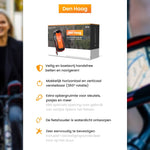 R2B Telefoonhouder fiets waterdicht - Ook geschikt voor scooter en motor- Model Den Haag - Zwart/Rood - Novafietsen.nl