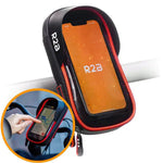 R2B Telefoonhouder fiets waterdicht - Ook geschikt voor scooter en motor- Model Den Haag - Zwart/Rood - Novafietsen.nl