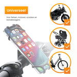 Telefoonhouder fiets, scooter en motor met elastisch systeem - Model Rotterdam - Novafietsen.nl