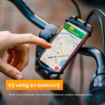 Telefoonhouder fiets, scooter en motor met elastisch systeem - Model Rotterdam - Novafietsen.nl
